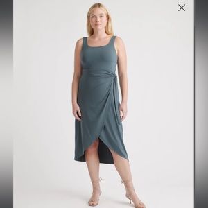 Quince Tencel Jersey Side Tie Dress - Small, Dark Olive